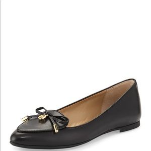 Micheal KORS Nancy Leather Bow Flat loafers, black